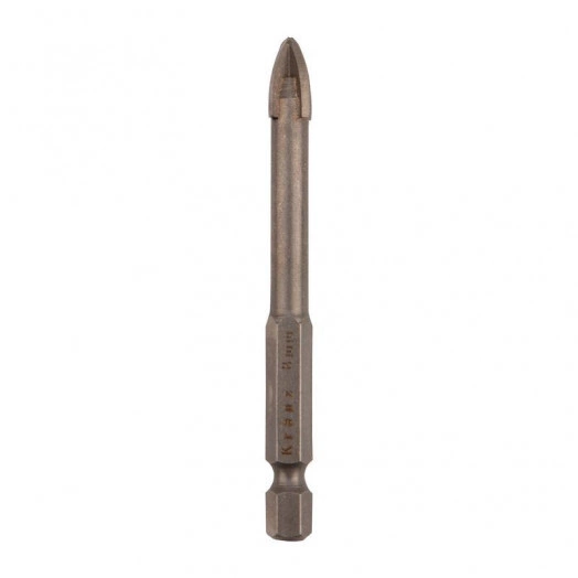 Сверло по стеклу и керамике 8мм 4 грани шестигранный хвостовик Kranz KR-91-0650