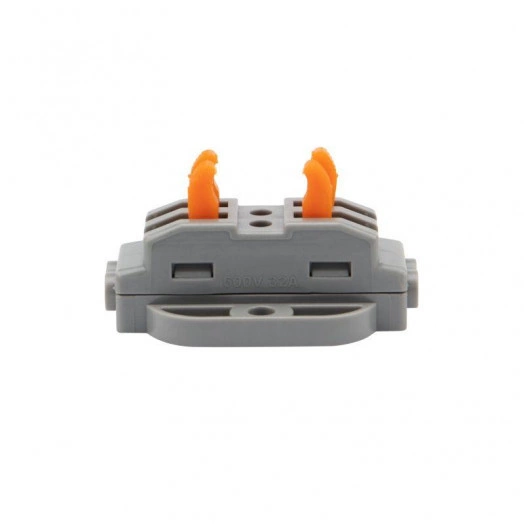 Клемма строительно-монтажная СМК проходная 2п 0.08-4кв.мм с монтажной площадкой сер. (блист.5шт) Rexant 07-6262-5