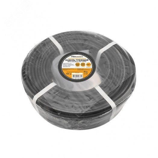 Кабель греющий саморегулирующийся PROconnect SRF16-2CR/SRL16-2CR, экранированный, 16 Вт/1 м, 100 м