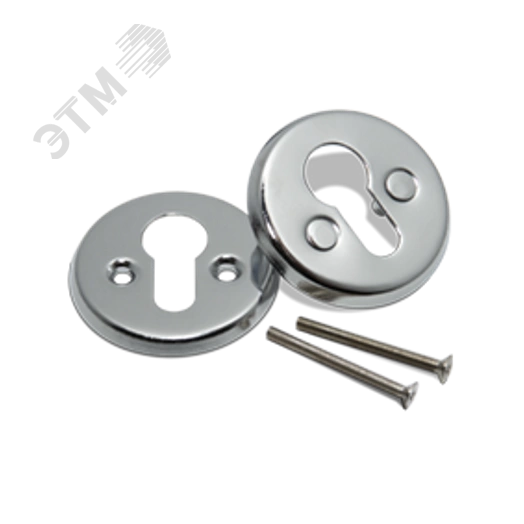 Накладки декоративные для цилиндра замка хромированные матовые