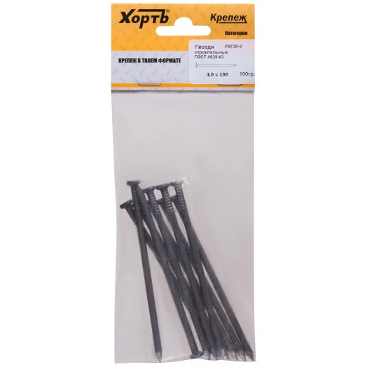 Гвоздь строительный 4.0х100 ГОСТ 4028-63 (100гр)