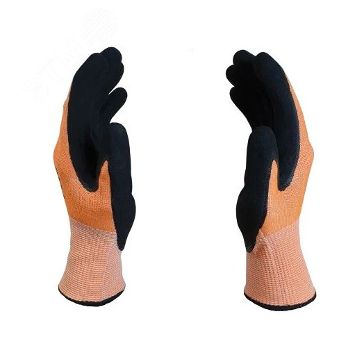Перчатки для защиты от механических воздействий и порезов SCAFFA DY1350S-OR/BLK, размер 8