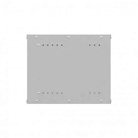 Шкаф настенный телекоммуникационный NTSS LIME 6U 550х600х370мм, 2 профиля 19, дверь стеклянная, боковые стенки несъемные, разобранный, серый RAL 7035