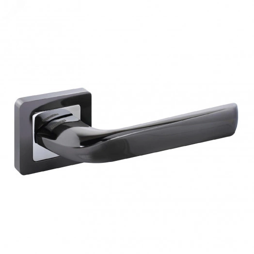 Ручка на квадратной накладке (комплект), АЛЛЮР АРТ"ОДРИ" BT (24140) черный титан