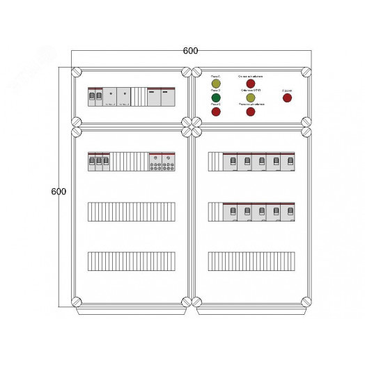 Щит управления электрообогревом DEVIBOX FHR 5x1700 D330 (в комплекте с терморегулятором и датчиком температуры)