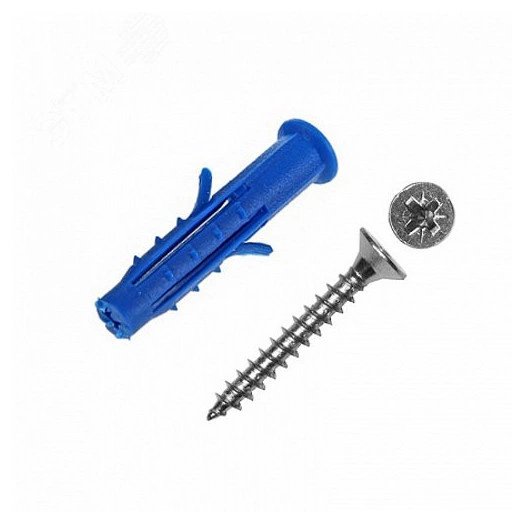 Шуруп универсальный 3.5х40 потайная головка оцинкованный + дюбель 6х30 (100шт)