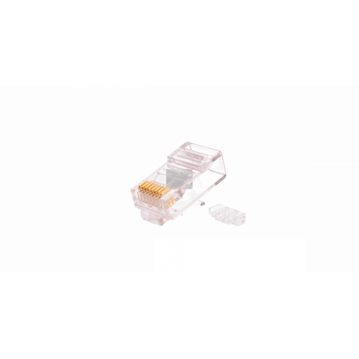 Коннектор RJ45/8P8C, Кат.5е, 50мкд, универсальный, экран., 100шт.