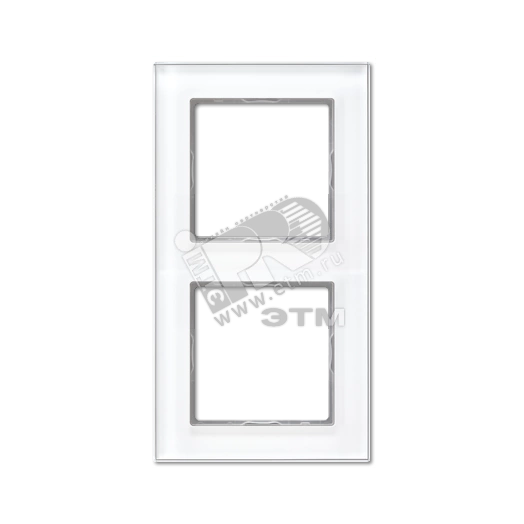 Рамка 2-я для горизонтальной/вертикальной установки  Серия- ACreation  Материал- стекло  Цвет- белый