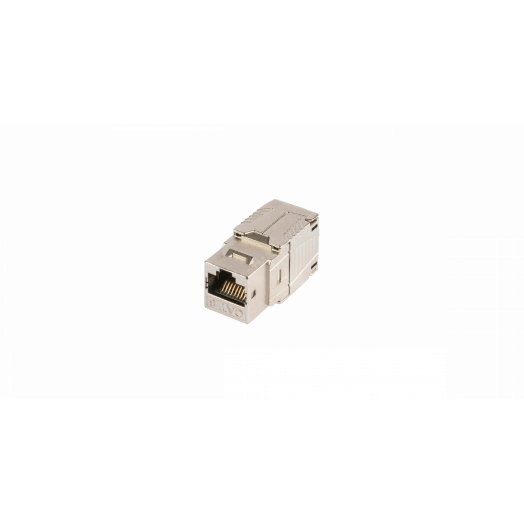 Модуль Keystone, Кат.8, RJ45/8P8C, самозажимной, экран., металлик