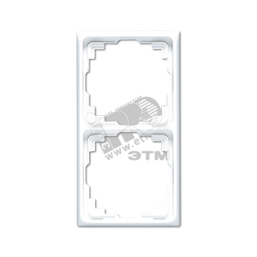 Рамка для кабель-канала 2 поста белая