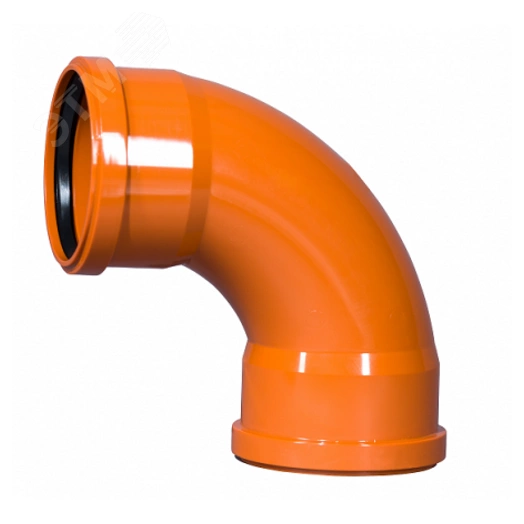 Отвод наружной канализации 110х87 град. двухраструбный радиальный