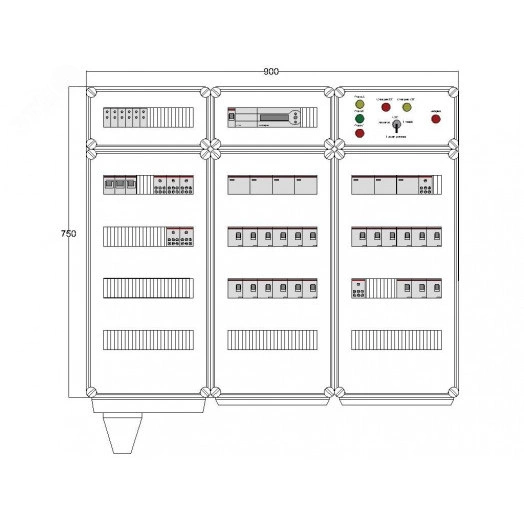 Щит управления электрообогревом DEVIbox HS 21x3400 D850 (в комплекте с терморегулятором)