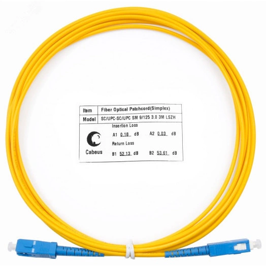 Шнур оптический simplex 3м SC-SC 9/125 sm  LSZH FOP(s)-9-SC-SC-3m