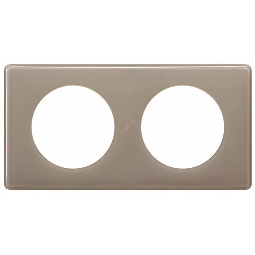 Celiane. Рамка 2-постовая. Цвет  Кофейный глянец