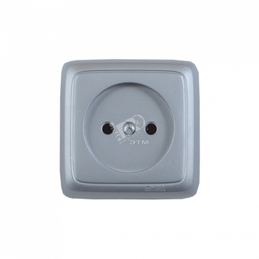 Розетка наружная с изоляционной пластиной Серебро