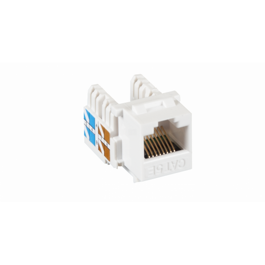 Модуль Keystone, Кат.5e, RJ45/8P8C, неэкран., белый, 10шт.