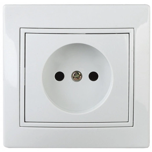 Розетка 2P, 16А-250В, СУ, б.л., Plano, белый, 1Э-201-01