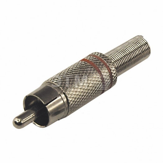 Разъем штекер RCA металл пайка ZN черный/красный PROCONNECT