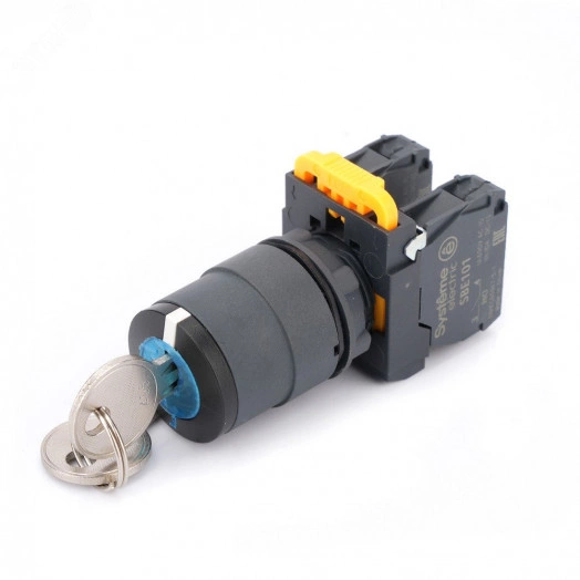 Переключатель SB5 в сборе модульный 22мм 3 позиции с фиксацией ключ 2НО