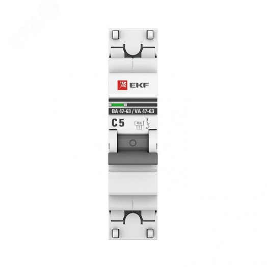 Выключатель автоматический однополюсный 5А С ВА47-63 4.5кА PROxima