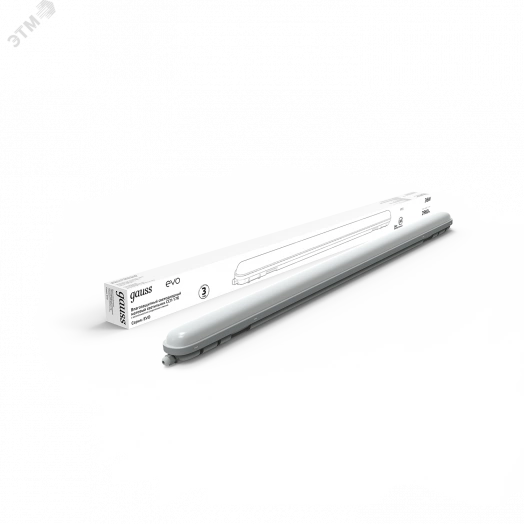 Светильник светодиодный ДСП-36 Вт 3960 Лм 6500K IP65 1200х76х66 мм ССП-176 матовый соеденение в линию EVO Gauss