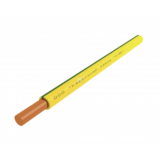 Провод силовой ПуВнг(А)-LS 1х6 желто-зеленый бухта однопроволочный