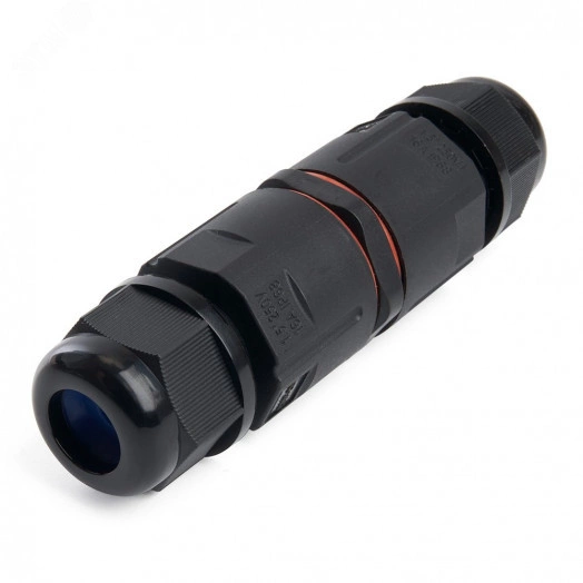 LD533 Соединитель-коннектор 3-контакт, с СМК221 пружинным контактом водонепрониц, черный