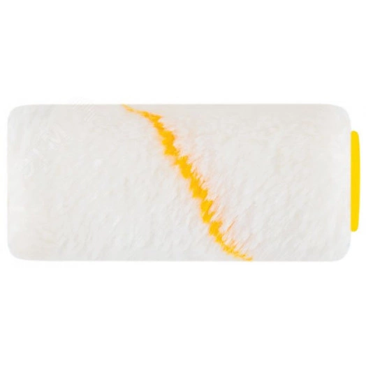 Ролик сменный полиакриловый белый с желтой полосой