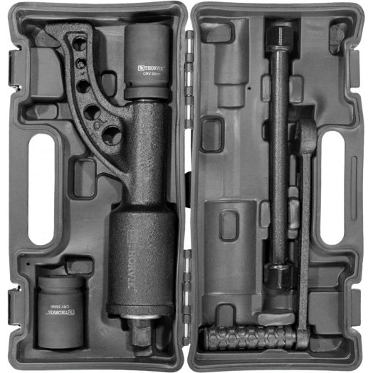 Гайковерт ручной механический удлиненный 1''DR, 3800 Нм и головки торцевые 1''DR 32 мм, 33 мм