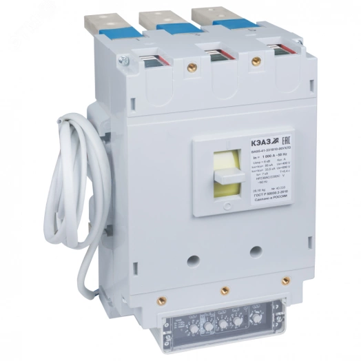 Выключатель автоматический ВА55-41-331810-1000А-690AC-НР230AC/220DC-УХЛ3 заднее присоединение