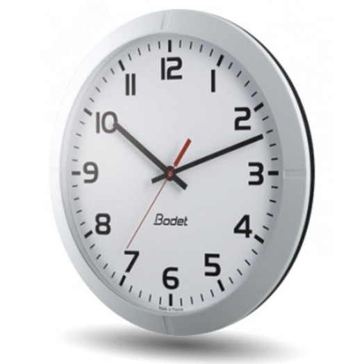 Часы аналоговые вторичные Profil 940 (часы/мин/сек), высота 40 см, белый корпус, цифры, (24В секундный импульс)