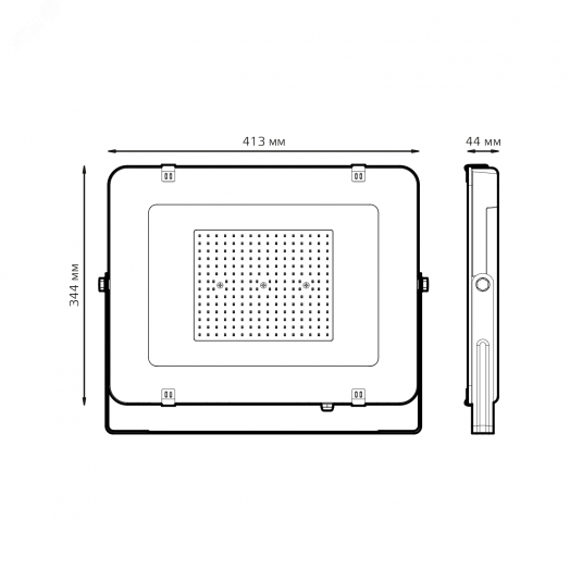 Прожектор светодиодный ДО 200 Вт 16800 Лм 6500К 200-240 В IP65 черный LED Elementary Gauss