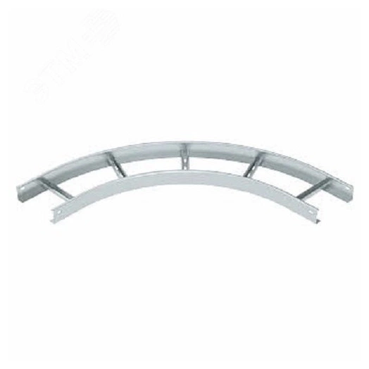 Угловая секция 90гр лестничного лотка 60х200мм R=500мм