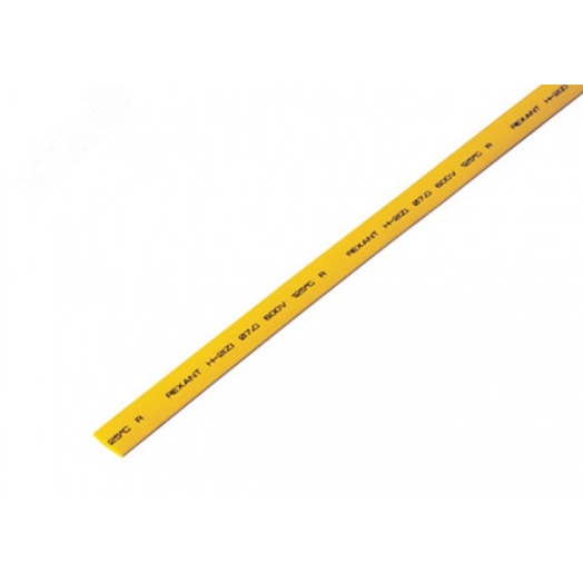 Термоусаживаемая трубка 7,0 3,5 мм, желтая, упаковка 50 шт. по 1 м