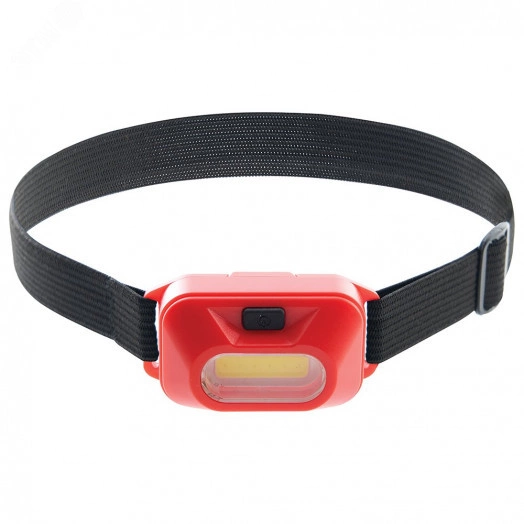 Фонарь светодиодный налобный Эконом на батарейках 3хAAA 2w COB IP44 пластик