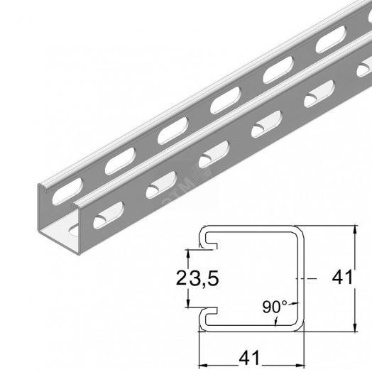 Монтажный профиль, перфорированный