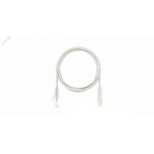 Патч-корд U/UTP 1 пара Cat 5 110-RJ45/8P8C USOC 7х0192мм LSZH серый 15м