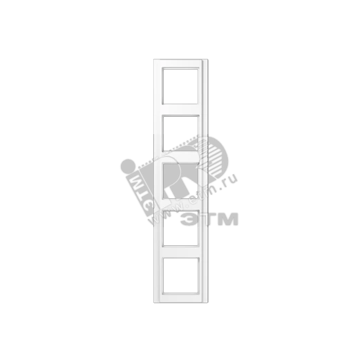 Рамка 5 постов белая