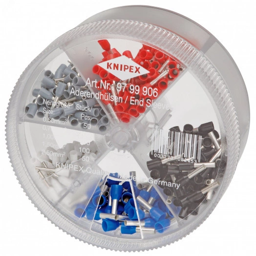 Набор изолированныеованных контактных гильз в коробке 050мм (AWG 20) 50шт 075мм (AWG 18) 100шт 100мм (AWG 17) 100шт 150мм (AWG 15) 100шт 250мм (AWG 13) 50шт