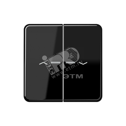 Клавиши для сдвоенной кнопки BCU  черные