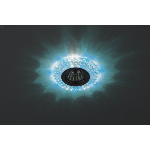 DK LD2 SL/BL+WH Точечные светильники ЭРА декор cо светодиодной подсветкой (голубой+белый), прозрачный