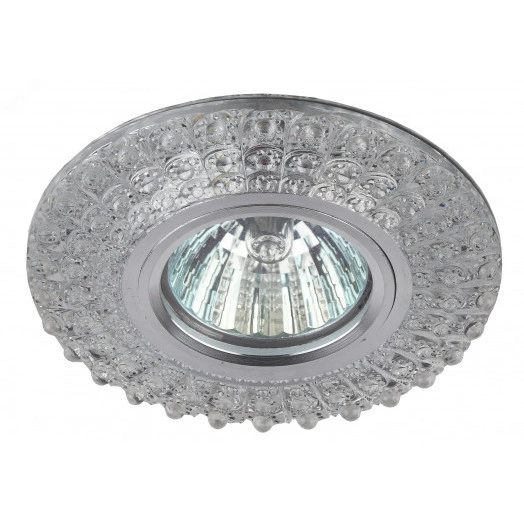 DK LD2 SL/BL+WH Точечные светильники ЭРА декор cо светодиодной подсветкой (голубой+белый), прозрачный