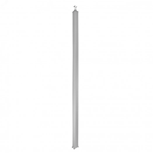 Универсальная колонна алюминиевая с крышкой из алюминия 2 секции, высота 2,77 метра, с возможностью увеличения высоты до 4,05 метра, цвет алюминий