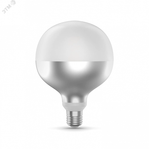 Лампа светодиодная LED 9 Вт 890 Лм 4100К белая Е27 G125 mirror-milky Filament Gauss