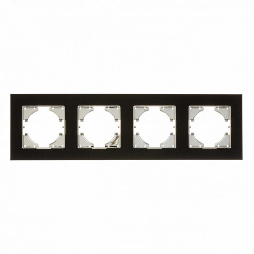 UGRA рамка 4-местная, алюминий,  чёрный.