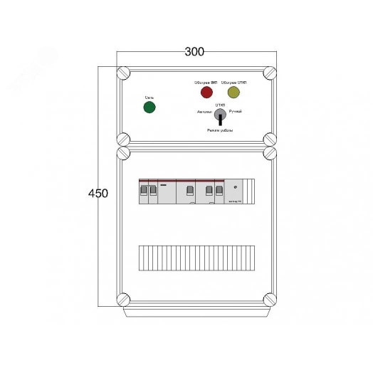 Щит управления электрообогревом DEVIBOX HR 2x2800 D330 (в комплекте с терморегулятором и датчиком температуры)
