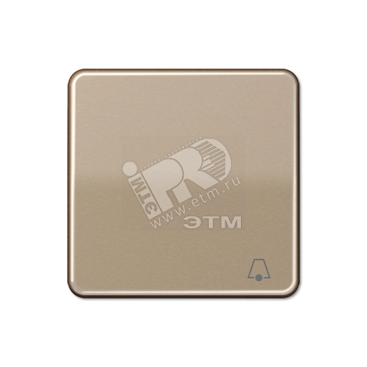 Клавиша с символом  звонок   золотая бронза