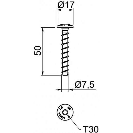 Анкер огнестойкий винтовой