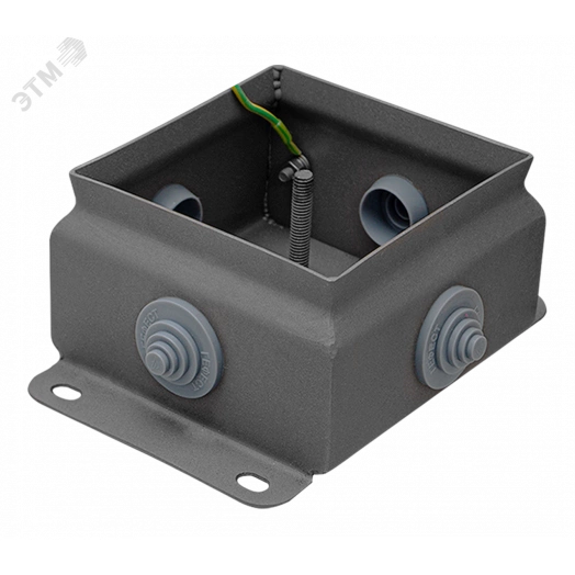 Коробка монтажная КМ IP55-1010 (без DIN рейки), корпус из нержавеющей стали, количество вводов 4