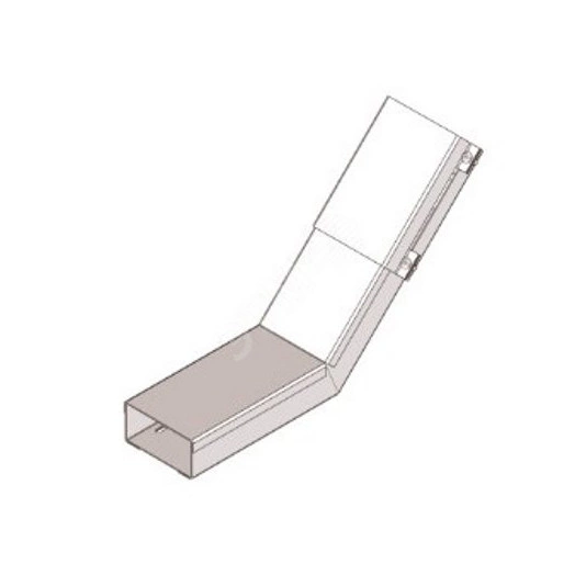 Короб для поворота трассы вверх на 45 У1119 100х100-45х1,0 УТ1,5, оцинкованный лист(толщина покрытия 10...18мкм), S1,0